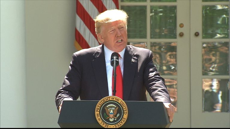 Donald Trump announces the US will withdraw from the Paris climate accord