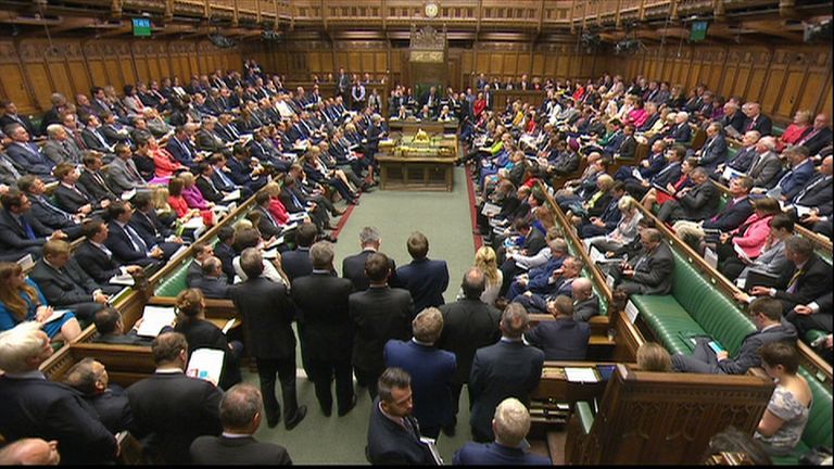 Theresa May and Jeremy Corbyn take part in the first PMQs since the General Election