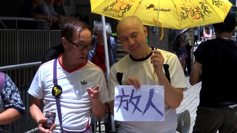 As Hong Kong celebrates the 20th anniversary of its handover from British rule, activists stage pro-democracy protests in the street