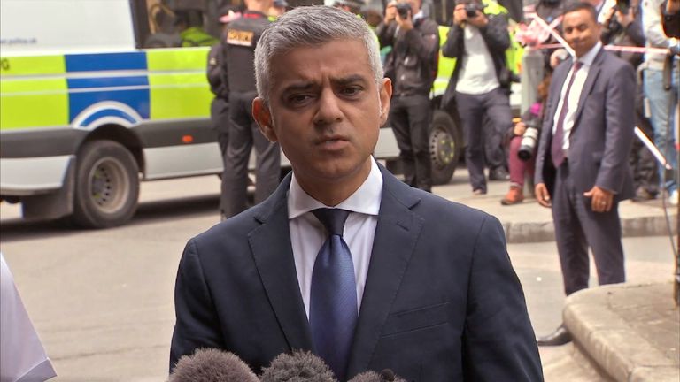 Sadiq Khan comments on amount of money available to fund security in London