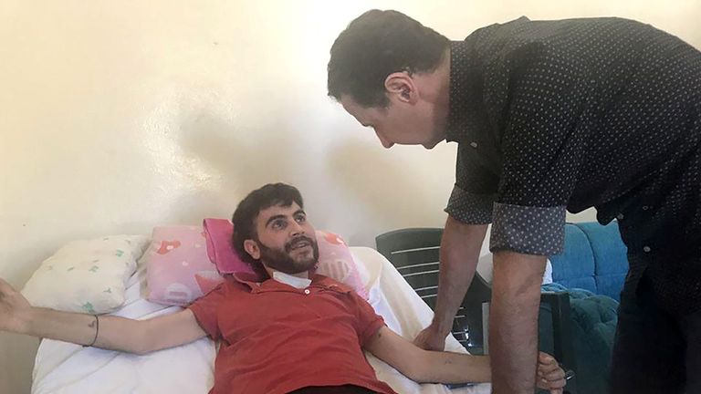 Assad visiting an injured soldier in Hama province. Continue through for more pictures