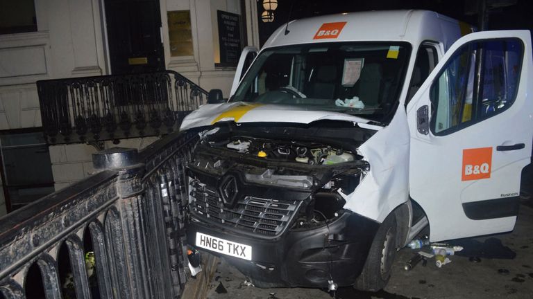 The van used in the London Bridge attacks