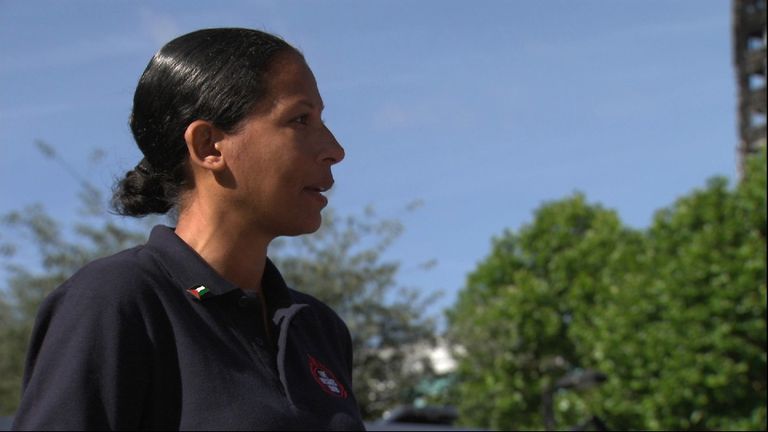 Lucy Masoud, a West London firefighter and an official in the Fire Brigades Union

