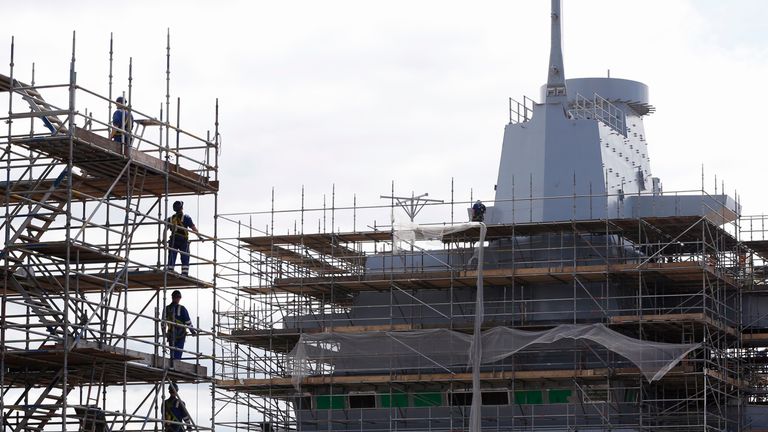 The HMS Queen Elizabeth under construction in 2014 