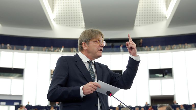 European Parliament&#39;s Brexit coordinator Guy Verhofstadt