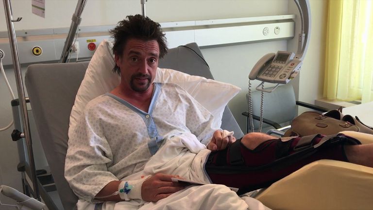 Richard Hammond speaks from his hospital bed after his crash