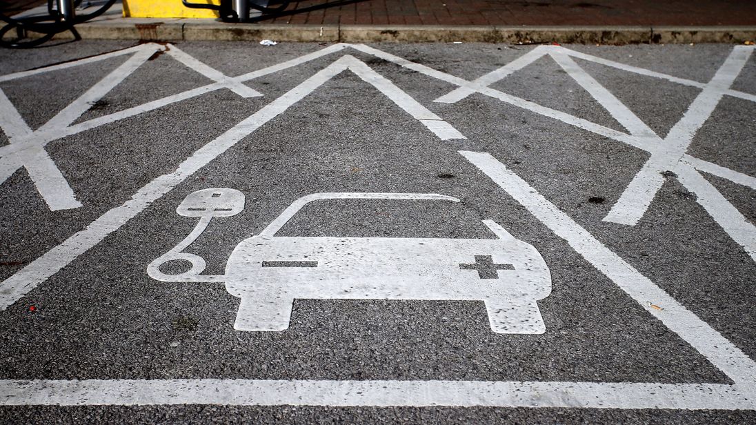 Electric car charging point