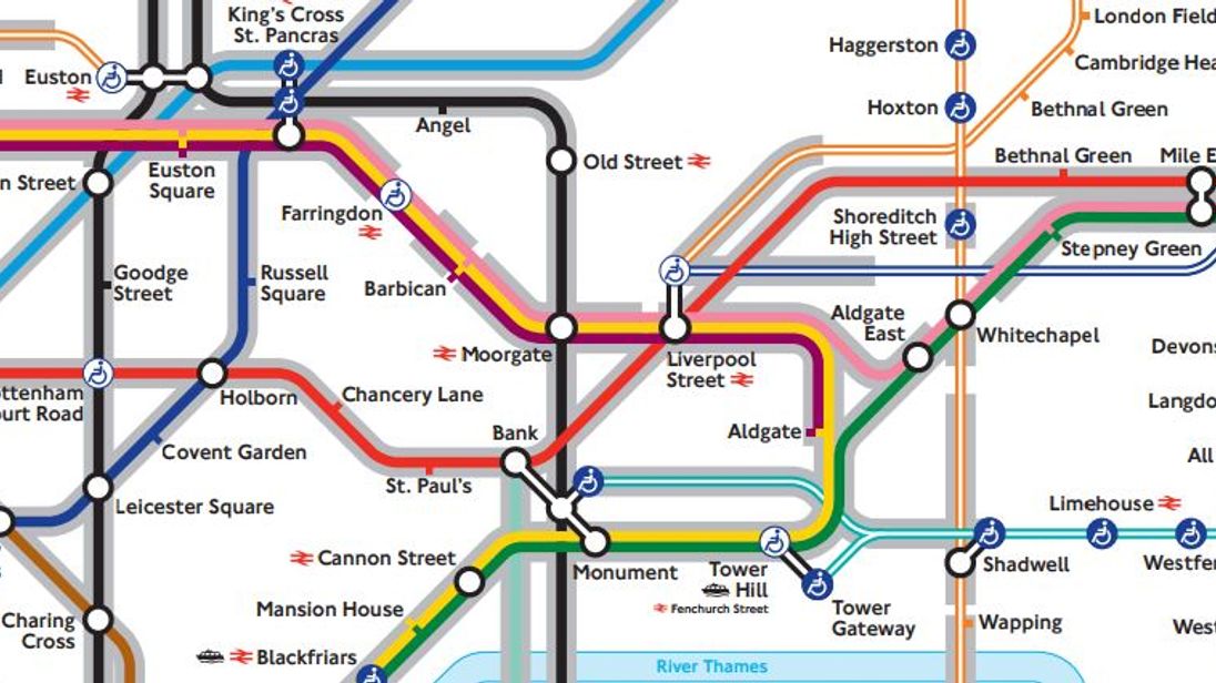 New Tube map helps anxious travellers avoid tunnels