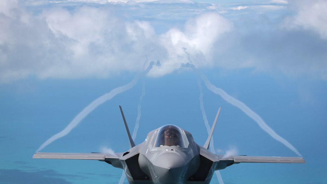 An F-35 Lightning fighter jet