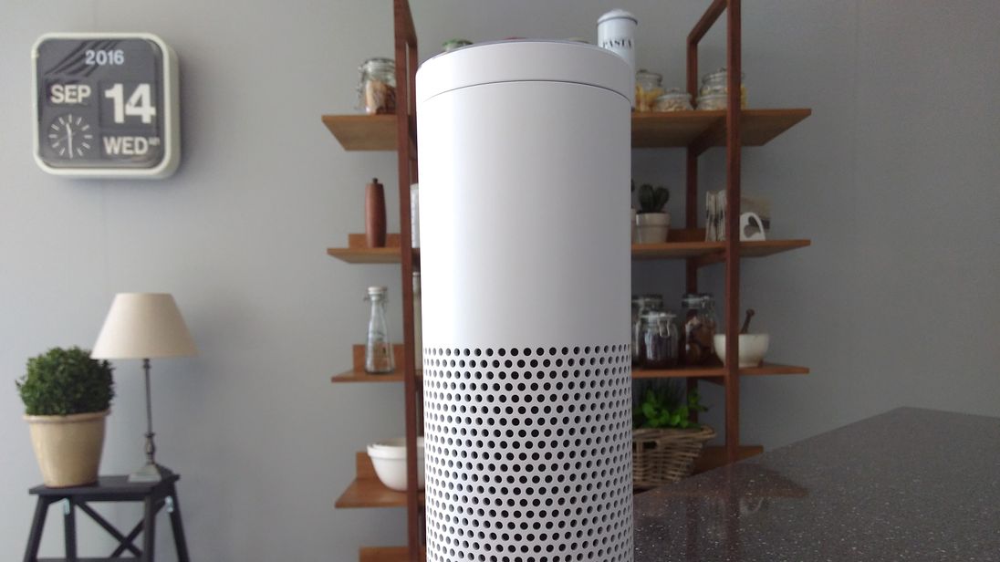 An Amazon Echo device