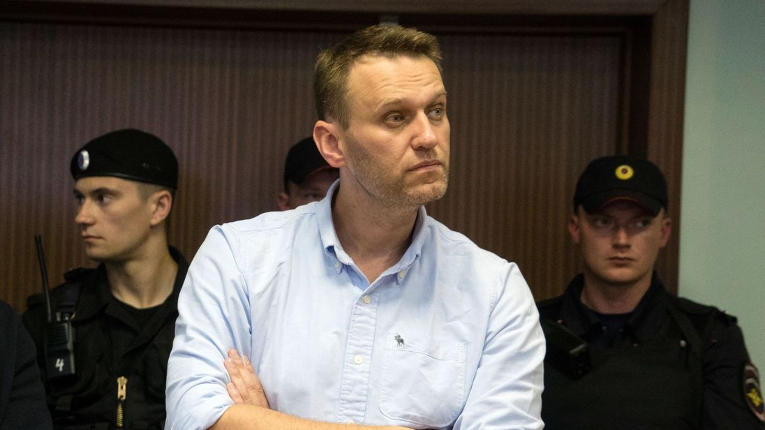 Russian jailed opposition leader Alexei Navalny attends a court hearing in Moscow on June 16, 2017. Navalny has been sentenced to 30 days behind bars after being detained on June 12 on his way to a protest in Moscow against government corruption, where hundreds were arrested in the city centre. / AFP PHOTO / Andrey BORODULIN (Photo credit should read ANDREY BORODULIN/AFP/Getty Images
