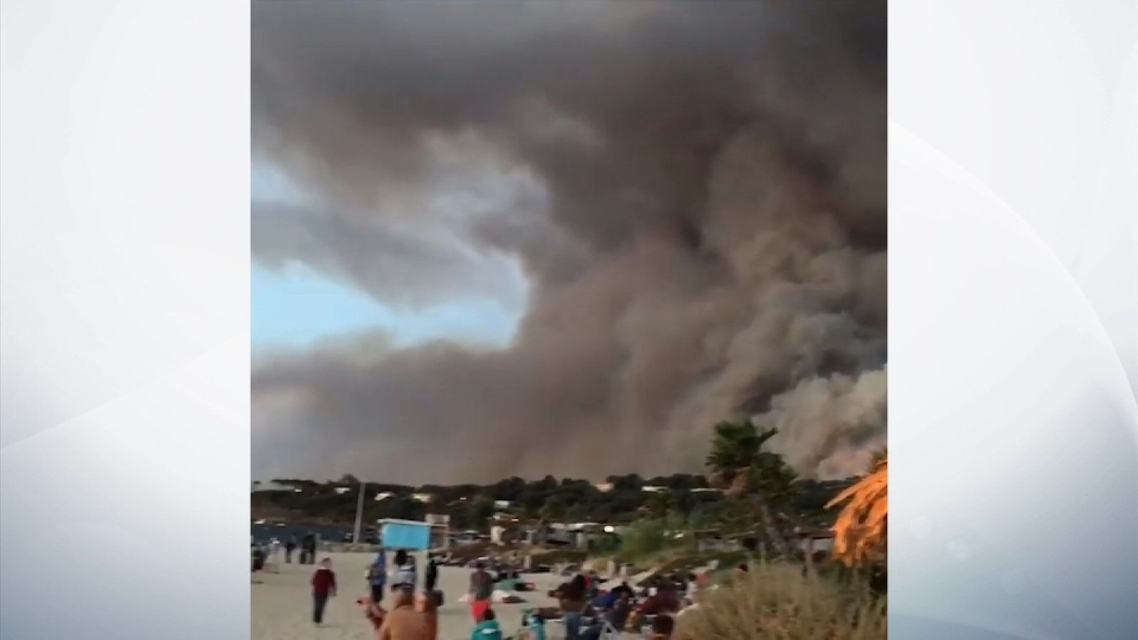 British holidaymakers in southern France have been forced to spend the night on the beach. Pic: Lisa Minot