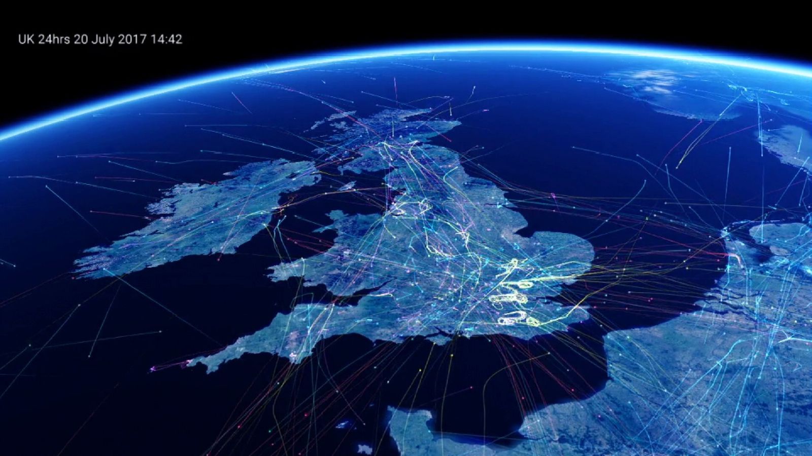 Air traffic over the United Kingdom. Pic: NATS