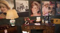 Items on the desk from the Kensington Palace sitting room of Diana