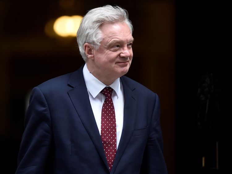 Britain&#39;s Secretary of State for Exiting the European Union David Davis leaves Downing Street after a cabinet meeting in London, Britain July 4, 2017. REUTERS/Hannah McKay