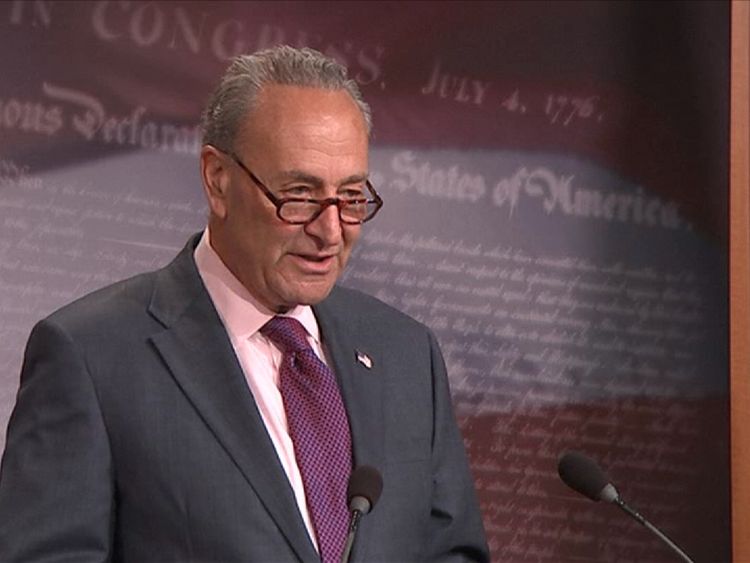 Chuck Schumer praised senator McCain for voting against his party 