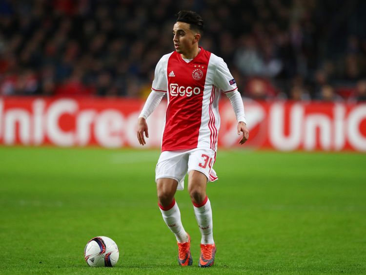Abdelhak Nouri of Ajax in action during the Europa League match against Panathinaikos
