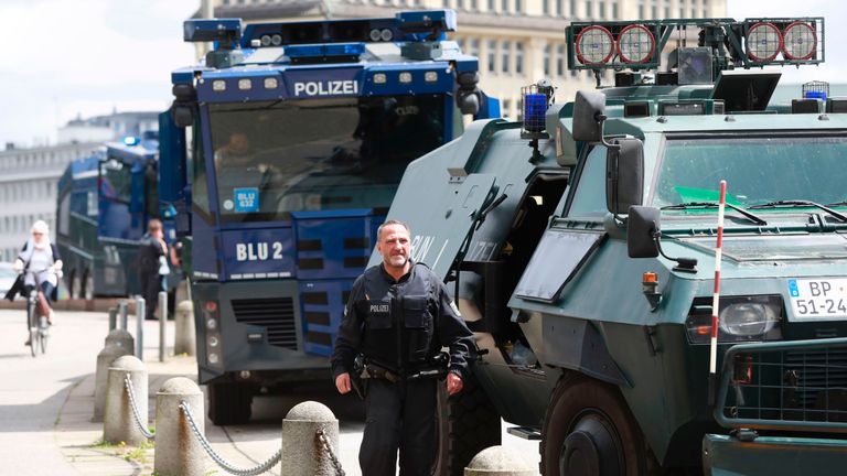 Police in Hamburg are braced for protests