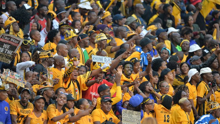 Fans at FNB Stadium during the game between Kaiser Chiefs and Orlando Pirates