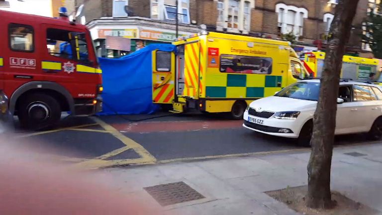 The injured pair flagged down officers near Roman Road