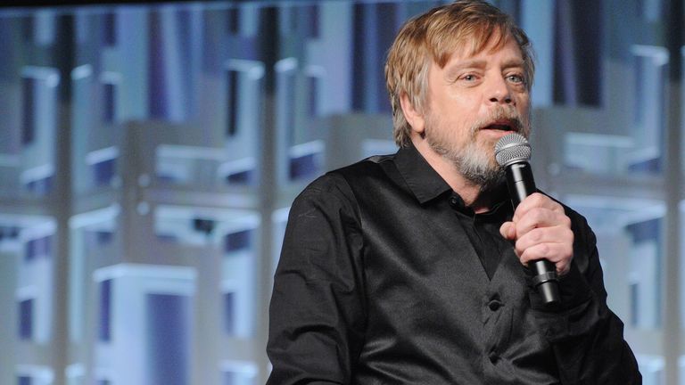 Mark Hamill attends the Star Wars: The Last Jedi panel during the 2017 Star Wars Celebration at Orange County Convention Center on April 14, 2017 in Orlando, Florida