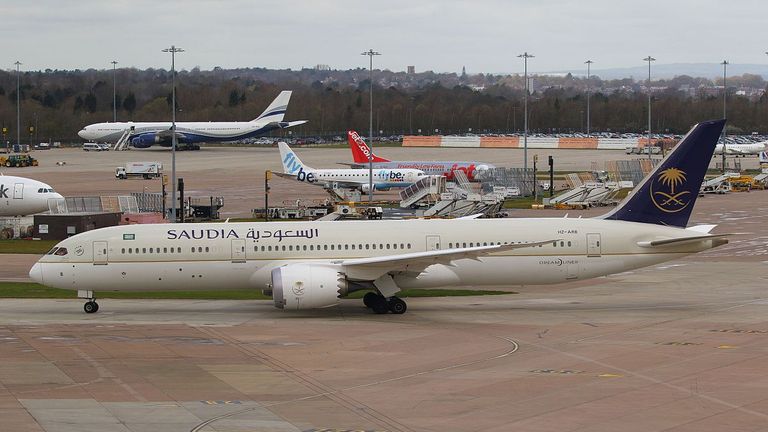The Saudia Dreamliner landed safely at Manchester Airport. File pic: Russell Lee
