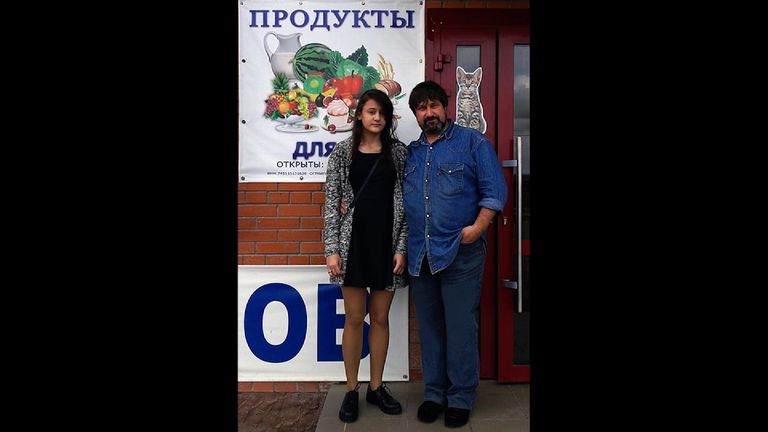 Diana Pestov with her father Sergey. Diana became a victim of the online death game Blue Whale