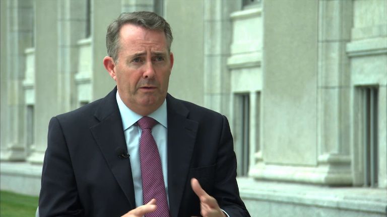 Liam Fox speaks to Sky&#39;s Faisal Islam