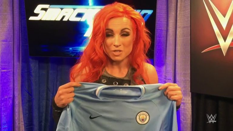 Becky Lynch supporting Manchester City | Video | Watch TV Show | Sky Sports