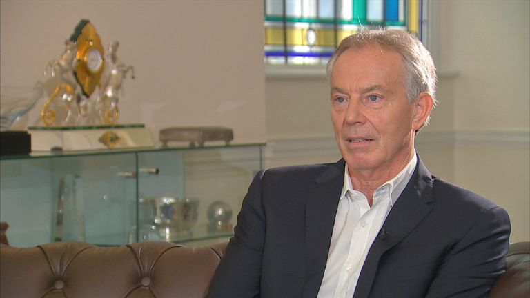 Tony Blair speaks to Sky News&#39; Sophy Ridge