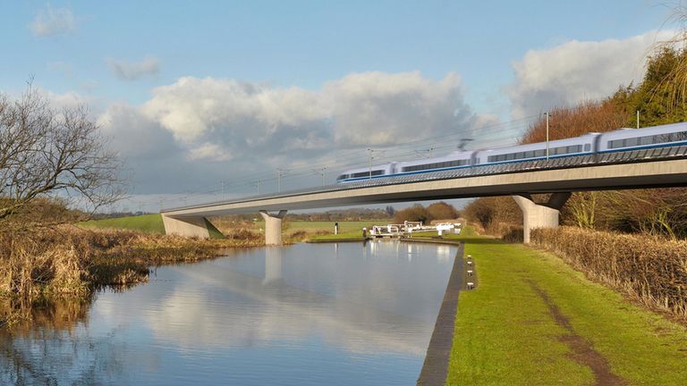 Undated handout file image issued by HS2 of the Birmingham and Fazeley viaduct, part of the proposed route for the HS2 high speed rail scheme. Troubled construction giant Carillion is among the firms awarded contracts for the building of phase one of the HS2 rail line, the Government has announced