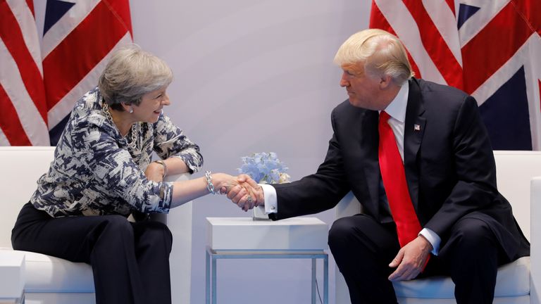 Donald Trump has hailed the &#39;very special relationship&#39; he has forged with Theresa May