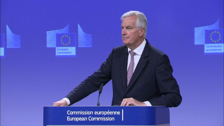 EU Brexit negotiator Michel Barnier said he heard no whistles, just a ticking clock