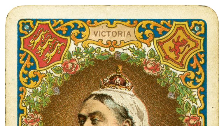 Queen Victoria playing card