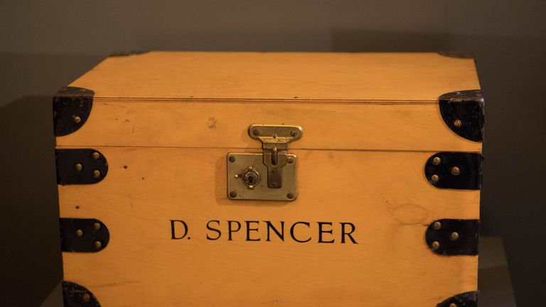 A named box on the desk from the Kensington Palace sitting room of Diana