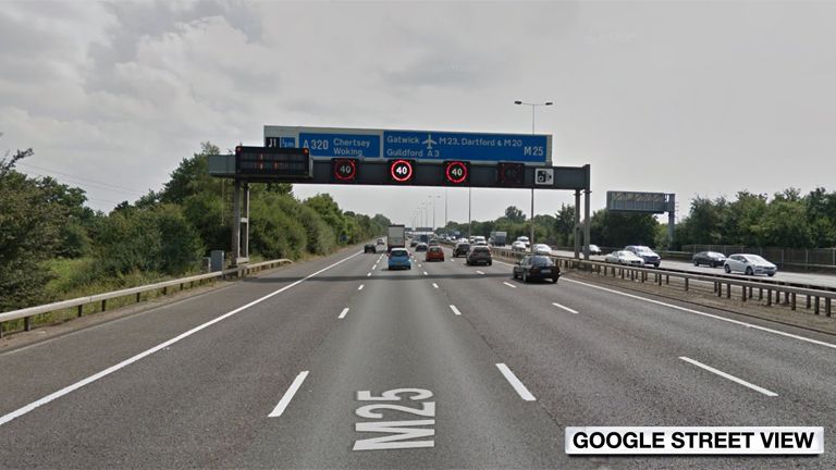 The M25 between Gatwick and the M1 is likely to be slow-going