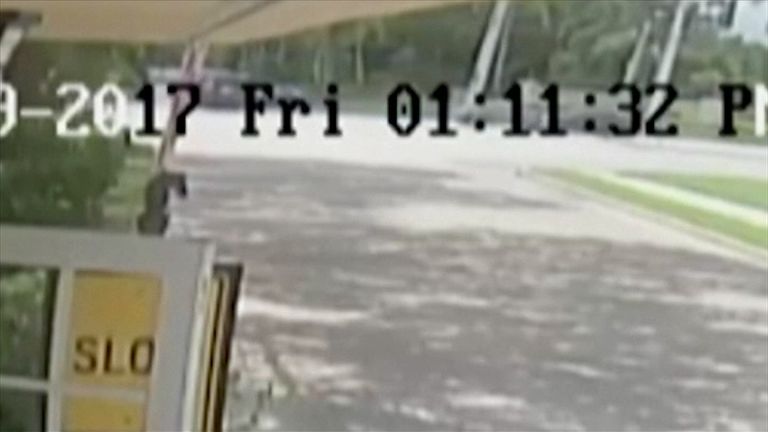 Venus Williams&#39; vehicle (near the top of the picture) as it was hit by another car. Pic: Palm Beach Gardens Police