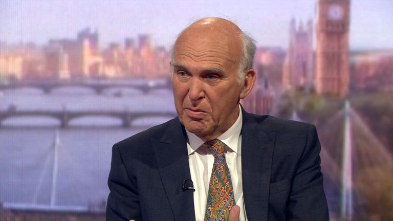 Lib Dem Sir Vince Cable on the Andrew Marr show