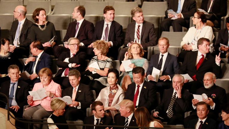 World leaders at concert