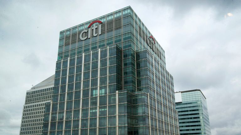 Citigroup&#39;s skyscraper headquarters in Canary Wharf