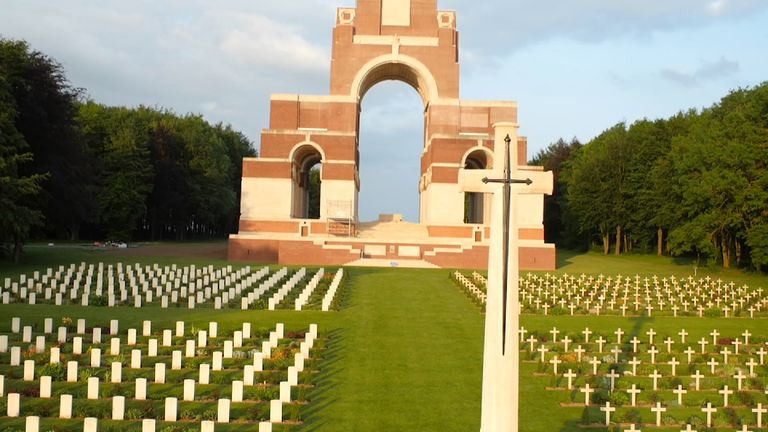 The Thiepval Memorial commemorates the fallen of The Somme in 1916