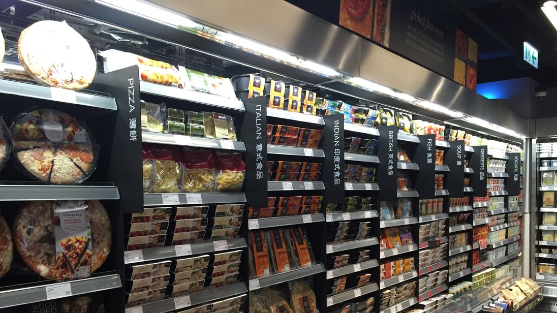 The food section of the M&S Queensway store in Hong Kong