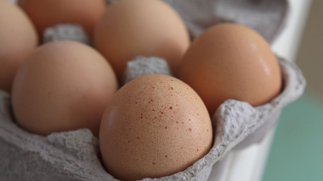 AN RAFAEL, CA - AUGUST 26: Fresh brown eggs sit in a carton August 26, 2010 in San Rafael, California. Egg prices have skyrocketed nearly 40 percent since two Iowa egg farms recalled more than a half billion eggs that are believed to have sickened 1,300 people with Salmonella poisoning in several states. (Photo Illustration by Justin Sullivan/Getty Images)