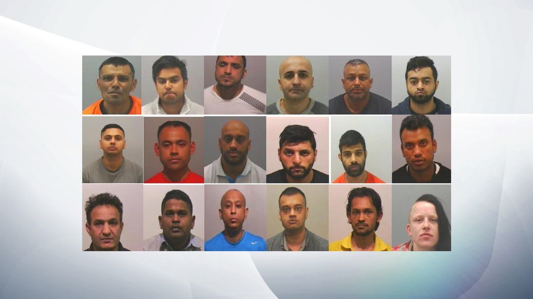 A total of 17 men and one woman have been convicted after four trials