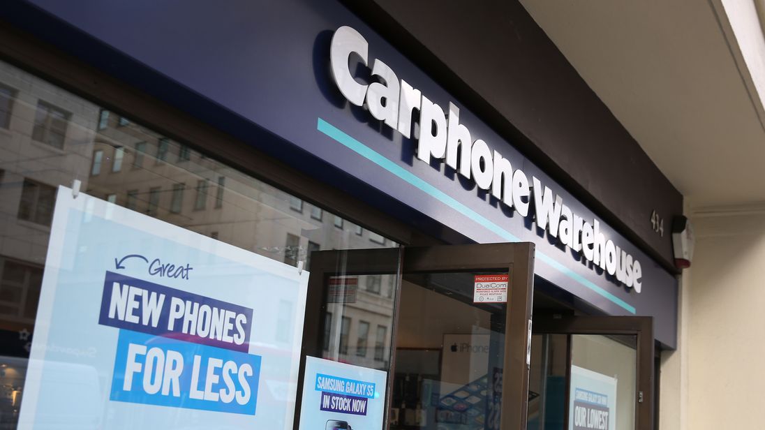 A branch of Carphone Warehouse on May 15, 2014 in London, England.