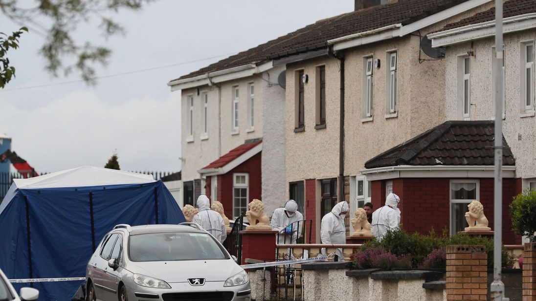 The house on Balbutcher Drive in Ballymun, Dublin where the woman and man were shot dead