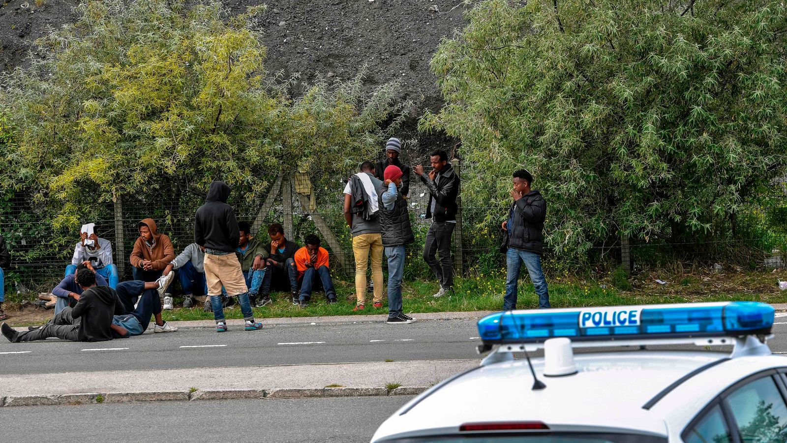 Migrants clash in mass brawls around Calais World News Sky News