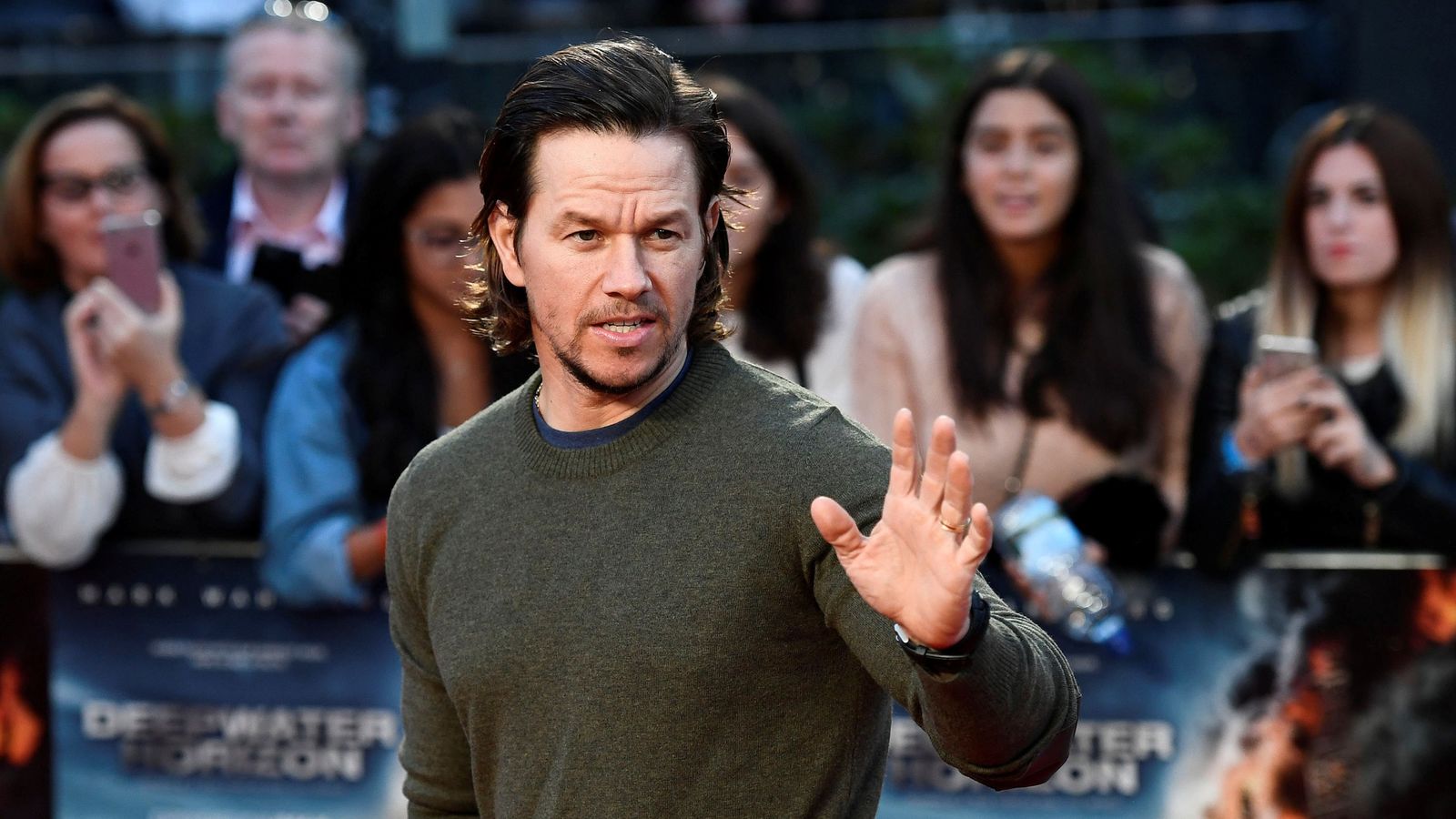 Traffic held up as film starring Mark Wahlberg shoots in Cardiff - Sky News