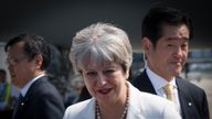 Prime Minister Theresa May arrives in Kyoto for a three day visit to Japan
