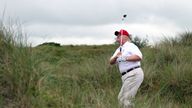 Donald Trump plays golf regularly when he visits his golf clubs